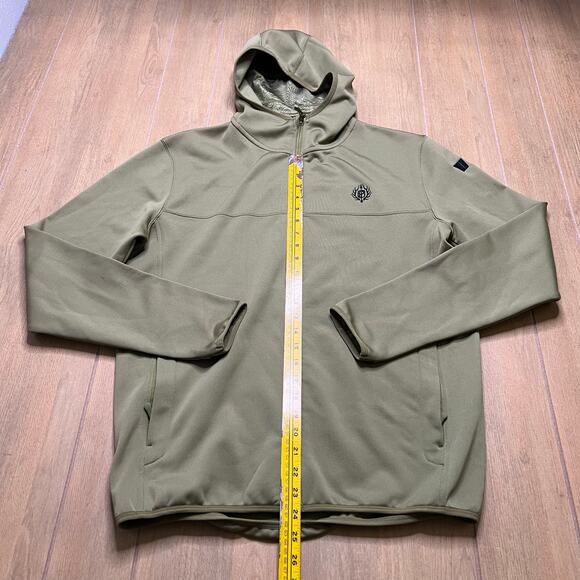 Born Primitive Outdoor Hoodie Jacket Green Full Zip Performance Mens M Logo - Picture 7 of 14